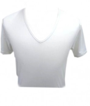 T-Shirt T/C Collo V-Neck M Bianco